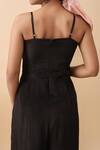 Buy_Naintara Bajaj_Black Crepe Square Neck Strappy Jumpsuit _Online_at_Aza_Fashions