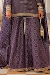Shop Label Niti Bothra Purple Silk, Chanderi, Organza Embroidery, Zari, Stones Printed Sharara Set Online at Aza Fashions Shop_Label Niti Bothra_Purple Silk, Chanderi, Organza Embroidery, Zari, Stones Printed Sharara Set _Online_at_Aza_Fashions
