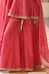 Shop_Label Niti Bothra_Pink Silk, , Silk, Organza Printed Angrakha Sharara Set 
