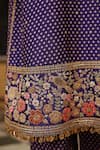 Buy_Label Niti Bothra_Purple Silk, Tencel, Organza Applique, Embroidery, Printed Mayur Kurta Set 