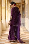 Shop_Label Niti Bothra_Purple Silk, , Silk, Organza Embroidery, Beads, Sharara Set _at_Aza_Fashions