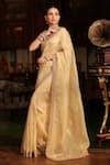 Buy_Label Niti Bothra_Ivory , , Embroidery, Patti Buta Saree With Blouse _Online_at_Aza_Fashions