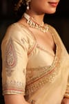 Buy_Label Niti Bothra_Ivory , , Embroidery, Patti Buta Saree With Blouse 