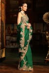 Buy_Label Niti Bothra_Green , , Applique, Mayur Cutwork Saree With Blouse 