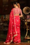 Shop_Label Niti Bothra_Pink , , Zari, Gota Patti Work Saree With Blouse _at_Aza_Fashions