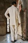 Shop_Dash And Dot_Ivory Cotton Textured Cotton-linen Longline Shirt And Pant Set _at_Aza_Fashions