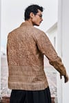 Buy Dash And Dot Brown Cotton Fringe Zardozi And Dabka Inspired Printed Shirt Buy_Dash And Dot_Brown Cotton Fringe Zardozi And Dabka Inspired Printed Shirt