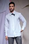 Buy_Echke_White Canvas, Cotton Zara Shirt _at_Aza_Fashions