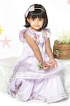 Buy_Toddle Kidswear_Purple Modal, Satin Embroidery, Gota Patti Under The Sea Kurta Sharara Set _at_Aza_Fashions