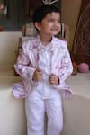 Buy_Funny Bones Clothings_Pink Linen Sultans Blazer Set _Online_at_Aza_Fashions