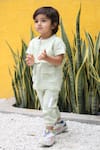 Buy_Funny Bones Clothings_Green Linen Shirt With Trouser 