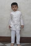Buy Funny Bones Clothings Off White Muslin, Silk Pearls Embedded Nehru Jacket Set at Aza Fashions Buy_Funny Bones Clothings_Off White Muslin, Silk Pearls Embedded Nehru Jacket Set _at_Aza_Fashions