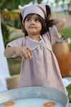 Shop_Funny Bones Clothings_Purple Linen Lace Lavender Blush Pure Dress _Online_at_Aza_Fashions