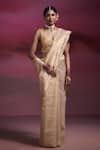 Dressfolk_Gold Tissue Nandini Handloom Saree With Running Blouse _Online_at_Aza_Fashions