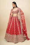Buy Azeera Red Zari, Embroidery, Stones Sweetheart Neck, Leaf Aarvi Bridal Lehenga Set Online at Aza Fashions Buy_Azeera_Red Zari, Embroidery, Stones Sweetheart Neck, Leaf Aarvi Bridal Lehenga Set _Online_at_Aza_Fashions