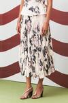 Buy_Pleats By Aruni_White Crepe Boat Neck Jasmine Print Top And Skirt Set _Online_at_Aza_Fashions