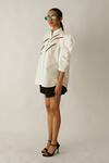 Buy_Studio Moda India_White Cotton Beads Mandarin Collar The Rill Puff Sleeve Shirt _Online_at_Aza_Fashions