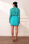 Shop_Style Junkiie_Teal Crepe The Knot Seafoam Skorts _at_Aza_Fashions