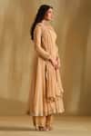 Almaari By Pooja Patel Beige Silk, Chanderi Gota Patti, Tassels Square Arya Embroidered Anarkali Set Online at Aza Fashions Almaari By Pooja Patel_Beige Silk, Chanderi Gota Patti, Tassels Square Arya Embroidered Anarkali Set _Online_at_Aza_Fashions