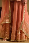 Almaari By Pooja Patel Pink Silk, Organza Gota Patti, Tassels Divya Embroidered Kurta Sharara Set at Aza Fashions Almaari By Pooja Patel_Pink Silk, Organza Gota Patti, Tassels Divya Embroidered Kurta Sharara Set _at_Aza_Fashions