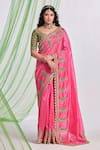 Buy Almaari By Pooja Patel Pink Silk Gota Patti, Embroidery, Metallic Rang Paisley Saree With Blouse at Aza Fashions Buy_Almaari By Pooja Patel_Pink Silk Gota Patti, Embroidery, Metallic Rang Paisley Saree With Blouse _at_Aza_Fashions