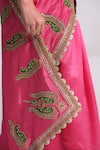 Shop Almaari By Pooja Patel Pink Silk Gota Patti, Embroidery, Metallic Rang Paisley Saree With Blouse Online at Aza Fashions Shop_Almaari By Pooja Patel_Pink Silk Gota Patti, Embroidery, Metallic Rang Paisley Saree With Blouse _Online_at_Aza_Fashions