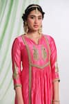 Almaari By Pooja Patel Pink Silk, Shantoon, Organza Embroidery, Gota Patti, Rangmanch Anarkali Set Online at Aza Fashions Almaari By Pooja Patel_Pink Silk, Shantoon, Organza Embroidery, Gota Patti, Rangmanch Anarkali Set _Online_at_Aza_Fashions
