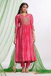 Buy Almaari By Pooja Patel Pink Silk, Shantoon, Organza Embroidery, Gota Patti, Rangmanch Anarkali Set at Aza Fashions Buy_Almaari By Pooja Patel_Pink Silk, Shantoon, Organza Embroidery, Gota Patti, Rangmanch Anarkali Set _at_Aza_Fashions