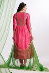 Shop Almaari By Pooja Patel Pink Silk, Shantoon, Organza Embroidery, Gota Patti, Rangmanch Anarkali Set at Aza Fashions Shop_Almaari By Pooja Patel_Pink Silk, Shantoon, Organza Embroidery, Gota Patti, Rangmanch Anarkali Set _at_Aza_Fashions