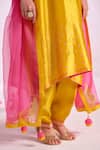Buy Almaari By Pooja Patel Yellow Silk, Organza Embroidery, Gota Patti, Tassels Split Rangleela Kurta Set Online at Aza Fashions Buy_Almaari By Pooja Patel_Yellow Silk, Organza Embroidery, Gota Patti, Tassels Split Rangleela Kurta Set _Online_at_Aza_Fashions