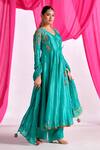 Buy Almaari By Pooja Patel Green Silk, Shantoon Embroidery, Gota Patti, Tassels Rangtarang Anarkali Set Online at Aza Fashions Buy_Almaari By Pooja Patel_Green Silk, Shantoon Embroidery, Gota Patti, Tassels Rangtarang Anarkali Set _Online_at_Aza_Fashions
