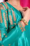 Buy Almaari By Pooja Patel Green Silk, Shantoon Embroidery, Gota Patti, Tassels Rangtarang Anarkali Set Buy_Almaari By Pooja Patel_Green Silk, Shantoon Embroidery, Gota Patti, Tassels Rangtarang Anarkali Set