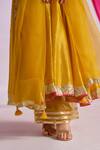 Buy_Almaari By Pooja Patel_Yellow Silk, Shantoon, Organza Embroidery, Gota Patti, Rangmehal Anarkali Set _Online_at_Aza_Fashions
