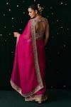 Shop Almaari By Pooja Patel Pink Organza, Silk Gota Patti, Mirrors, Embroidery, Shehnayi Saree With Blouse at Aza Fashions Shop_Almaari By Pooja Patel_Pink Organza, Silk Gota Patti, Mirrors, Embroidery, Shehnayi Saree With Blouse _at_Aza_Fashions