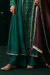 Almaari By Pooja Patel Green Silk Embroidery, Tassels, Zari, Gota Patti Round Neck Khol Anarkali Set Online at Aza Fashions Almaari By Pooja Patel_Green Silk Embroidery, Tassels, Zari, Gota Patti Round Neck Khol Anarkali Set _Online_at_Aza_Fashions