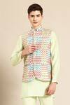 Buy_Sayisha_Off White Silk Embroidery Pure Cotton Nehru Jacket _at_Aza_Fashions