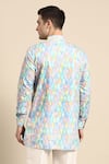 Shop_Sayisha_Blue Cotton Geometric Self Design Pure Kurta _at_Aza_Fashions