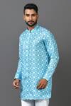 Buy_Sayisha_Blue Cotton Embroidered Kurta _Online_at_Aza_Fashions