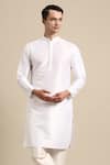 Buy_Sayisha_White Silk Solid Long Kurta _at_Aza_Fashions