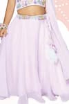 Toddle Kidswear_Purple Georgette, Organza Embroidery, Under The Sea Lehenga Set With Dupatta _Online_at_Aza_Fashions