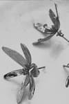 Shop_KEFI-CO_Silver Plated Fiore Stud Earrings _at_Aza_Fashions