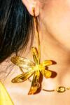 KEFI-CO_Gold Plated Fiore Dangler Earrings _Online_at_Aza_Fashions