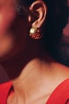 KEFI-CO_Gold Plated Pallas Stud Earrings _at_Aza_Fashions