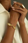 Buy_KEFI-CO_Gold Plated Pearls Cosmos Bracelet _at_Aza_Fashions
