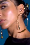 Buy_KEFI-CO_Gold Plated Spring Dangler Earrings _Online_at_Aza_Fashions