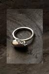 Buy_KEFI-CO_Silver Plated Imperfect Pebble Ring _at_Aza_Fashions