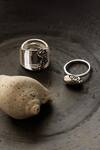 Shop_KEFI-CO_Silver Plated Imperfect Pebble Ring _at_Aza_Fashions