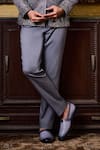 Buy_Histori_Gray Silk, Cotton, Lycra Embroidery, Beads, Jodhpuri Bandhgala And Pant Set _Online_at_Aza_Fashions