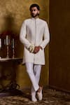 Buy Histori Ivory Silk, Cotton Embroidery, Beads Floral Jaal Sherwani Kurta Set at Aza Fashions Buy_Histori_Ivory Silk, Cotton Embroidery, Beads Floral Jaal Sherwani Kurta Set _at_Aza_Fashions