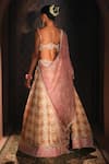 Shop_Mukta Sabharwal_Cream Silk, Organza Embroidery, Sequins, Zari, Beads Geet Printed Lehenga Set _at_Aza_Fashions